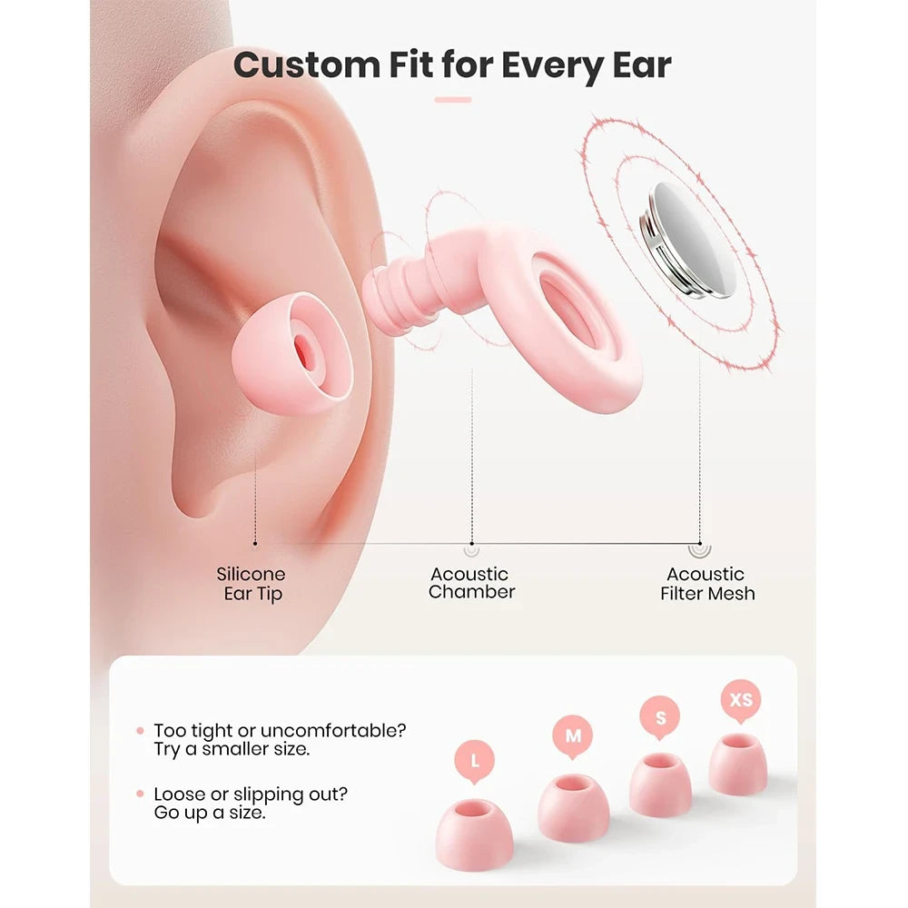 Reusable Silicone Noise Cancelling Sleeping Earplugs